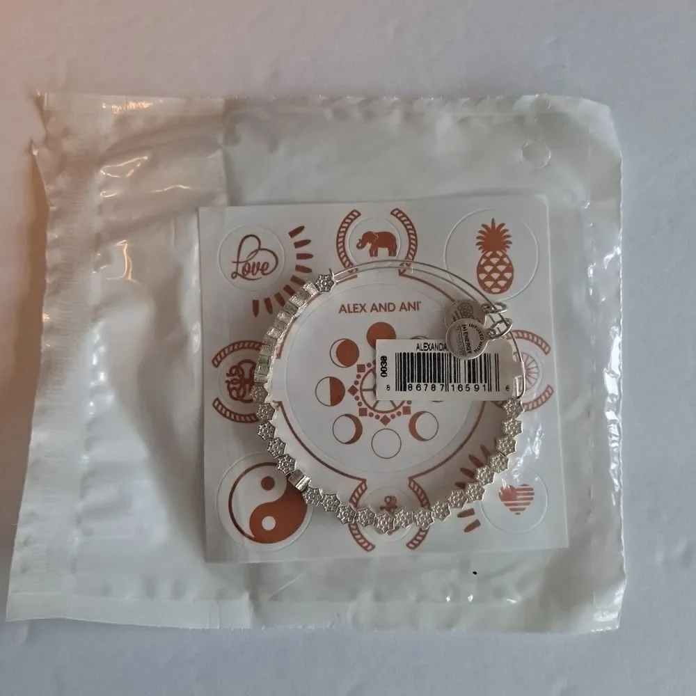 2/$35 Alex and Ani Snowflake beaded bracelets NWT‎